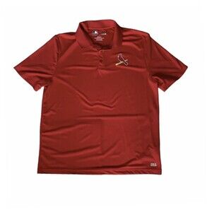 St. Louis Cardinals Mens XL Polo Shirt TX3 Cool Red MLB Baseball Opening Day